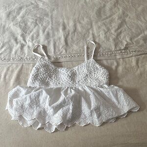 White delicate bralette tank